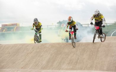 BMX bikes and riders at Huncote