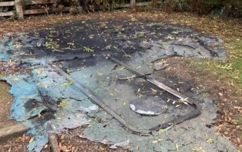 Burnt Out Toilets At Fosse Meadows